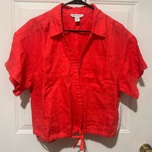 Athleta Playa Linen Coral Shirt NEW!